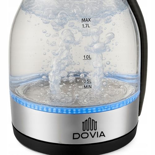 Czajnik Elektryczny Bezprzewodowy Szklany 1.7 L Cichy LED Mocny 2200W na Arena.pl