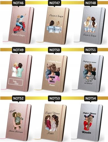 Notes metaliczny A5 nadruk UV WALENTYNKI planner NOTATNIK na Arena.pl