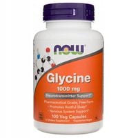 Now Foods Glicyna 1000 mg Nerwy Stres 100 kapsułek Suplement diety
