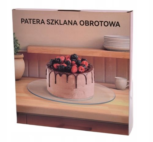 Patera obrotowa szklana do tortu ciasta talerz 30 cm na Arena.pl