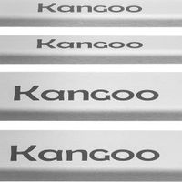 Listwa progowa RENAULT KANGOO MK2 Stal nierdzewna 304 mat z czarnymi litera