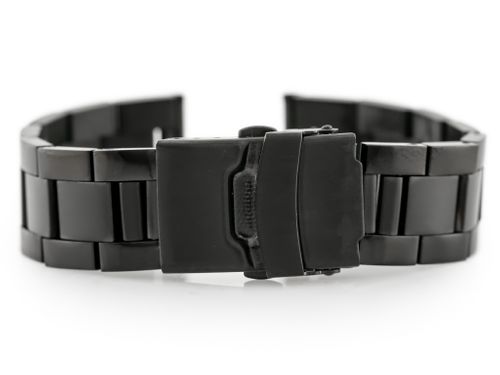 Bransoleta Pacific M1 - Solid Steel - czarna 22mm na Arena.pl