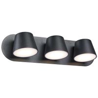 Kinkiet LAMPA ścienna KUOLA MB1350-3 BK Italux metalowa OPRAWA regulowana LED 18W 3000K reflektorki czarna