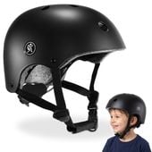 Kask dziecięcy HyperMotion rowerowy S 46-56 cm czarny matowy z regulacją