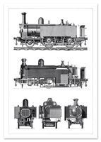 Plakat cyfrowy do wydruku pociąg lokomotywa