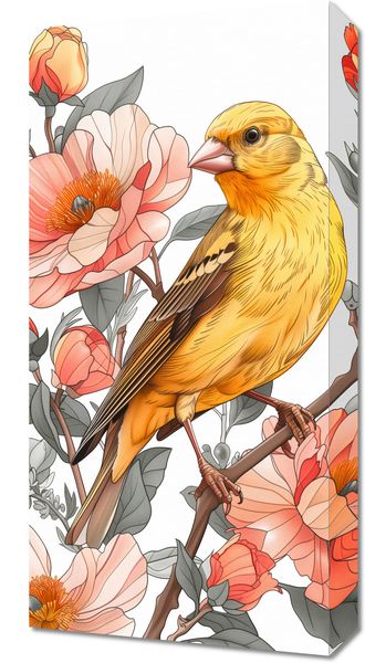 Obraz 30x60cm Wiosenny Śpiewaczek zdjęcie 1