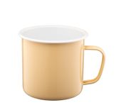 Kubek emaliowany z uchem ROBERTO 0,5 litra 500ml 9 cm żółty słomkowy pastel
