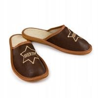 Kapcie Męskie Ze Skórzaną Wkładką Prezent Szeryf