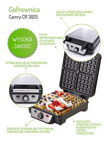 CR 3025 Gofrownica 1500 W zdjęcie 13