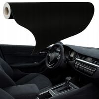 SAMOPRZYLEPNY ZAMSZ WELUR CZARNY TAPICERKA SAMOCHODOWA TKANINA