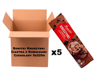 Bonitki Kruszynki Ciastka z Kawałkami Czekolady 5x225g