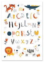 Plakat alfabet abecadło litery 29,7x42 cm A3