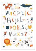 Plakat alfabet abecadło litery 70x100 cm