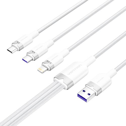 kabel usb 2.0 a do 3w1 6a vention ctrwg 1.5m (biały) na Arena.pl