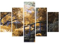 OBRAZ SECRET GARDEN MOST OGRÓD JAPONIA KOLORY