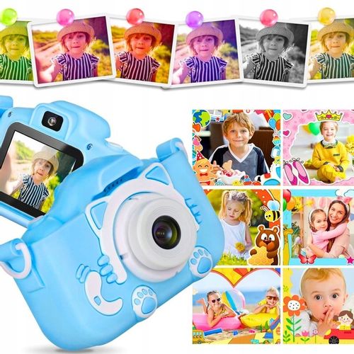 Aparat cyfrowy fotograficzny dla dzieci KOTEK gry prezent zabawa kamera na Arena.pl