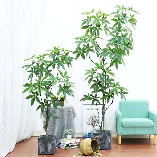 SZTUCZNA Roślina PACHIRA DRZEWKO SZCZĘŚCIA W DONICZCE REALISTYCZNA 120cm XL zdjęcie 3