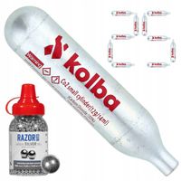 25 SZTUK NABÓJ KAPSUŁA CO2 12 g + ŚRUT KULKI BB RAZORGUN 4,5 mm 1500