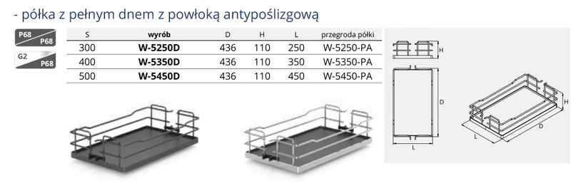 Półka do koszy Cargo Maxi/Midi, 500, antracyt zdjęcie 2