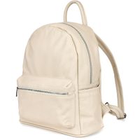 Skórzany plecak A4 duży pojemny do szkoły Włoski kremowy P16