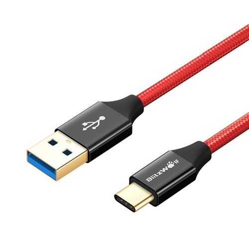 Kabel USB Typu C BlitzWolf Ampcore BW-TC6 1,8m, czerwony na Arena.pl