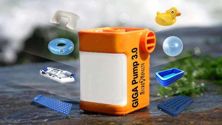 GIGA PUMP 3.0 POMPKA DO MATERCA Z LAMPKĄ 3W1 USB-C do zabawek dmuchanych zdjęcie 5