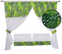 Firana kuchenna komplet zazdrostka MONSTERA zyg za