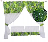 Firana kuchenna komplet zazdrostka MONSTERA zyg za
