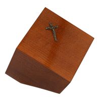 Drewniana urna dla dorosłych Nowoczesna urna Krzyżyk