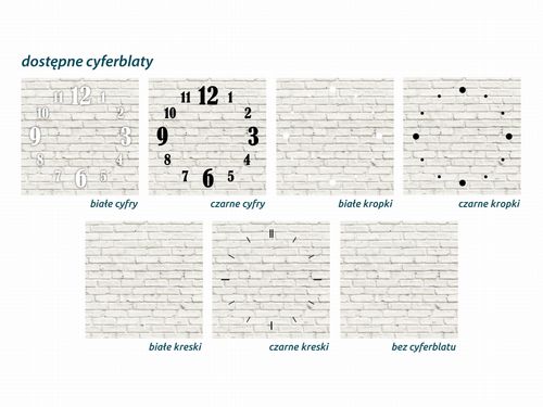 ZEGAR SZKLANY ROMB - Białe cegły na Arena.pl