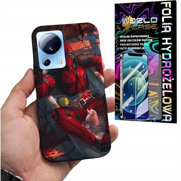 ETUI CASE DO XIAOMI 13 LITE - DEADPOOL MARVEL FILMY SERIALE + FOLIA zdjęcie 1