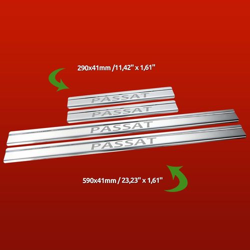 Listwa progowa VOLKSWAGEN PASSAT B6 Stal nierdzewna 304 połysk 4szt na Arena.pl