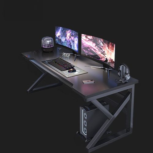 CZARNE BIURKO GAMINOWE STÓŁ GAMINGOWY DLA GRACZA BIURKO KOMPUTEROWE DUŻE na Arena.pl
