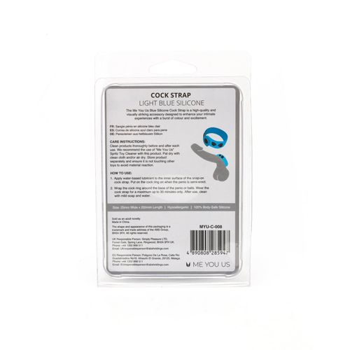 Me You Us Light Blue Silicone Cock Strap na Arena.pl