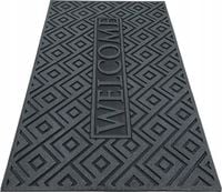 WYCIERACZKA POD DRZWI ZEWNĘTRZNA GUMOWA WEJŚCIOWA WELCOME BŁYSZCZĄCA DUŻA