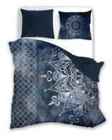 Pościel 140x200 Wzór Mandala Ornamenty Kwiat Buddyjski Lotos Bawełna Satyna