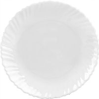 TALERZ OBIADOWY ZESTAW TALERZY OBIADOWYCH 6sztuk KOMPLET BIAŁE SZKŁO 23,5cm