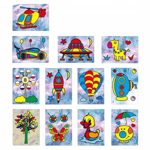 Zestaw kreatywny do malowania piaskiem dla dzieci malowanie obrazki na Arena.pl