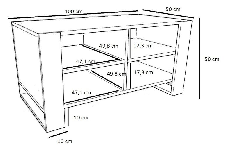 Ława Figa dąb artisan/czarny zdjęcie 2