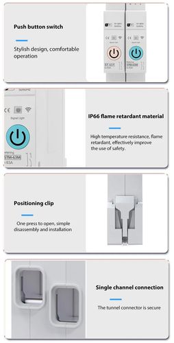 BEZPIECZNIK PRZEKAŹNIK LICZNIK WiFi 16A - 63A POMIAR PRĄDU TUYA SMART SZYNA na Arena.pl
