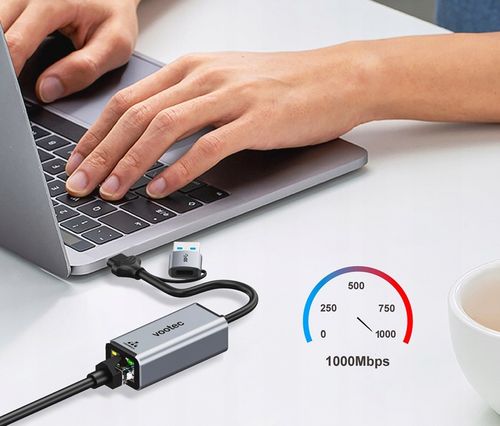 PRZEJŚCIÓWKA USB ETHERNET ADAPTER KARTA SIECIOWA LAN GIGABIT RJ45 1000 MBPS na Arena.pl