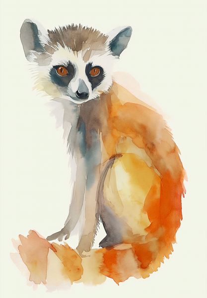 Plakat 68x98cm Lemurek zdjęcie 1