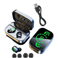 Słuchawki Bezprzewodowe YD03 Bluetooth, Powerbank, Wyświetleń LCD