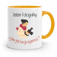 Kubek Żółty Fotografa Jestem Fotografem Prezent Z Nadrukiem Ze Zdjęciem