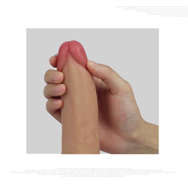 8'' Dual Layered Platinum Silicone Cock zdjęcie 10