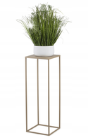 Beżowy metalowy kwietnik stojący na rośliny kwiaty solidny 70 cm loft