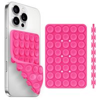 Uchwyt na telefon z przyssawką Rose Pink, antypoślizgowy dwustronny
