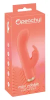 peachy mini rabbit vibrator model zakrzywiony pomarańczowy silikon 16,7 cm