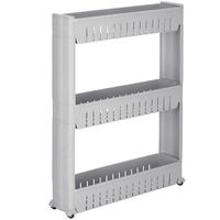 Mobilny regał na kółkach szafka łazienkowa 3 półki szary