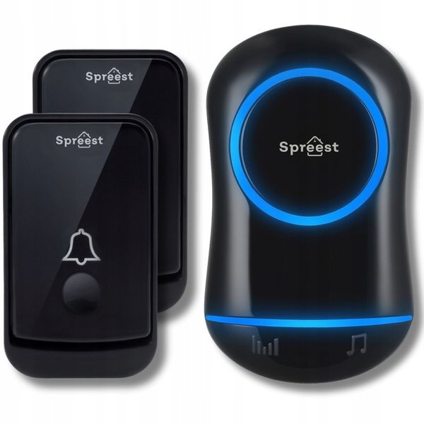 DZWONEK BEZPRZEWODOWY DO DRZWI DO FURTKI NA BATERIE WODOODPORNY 2 PRZYCISKI zdjęcie 1